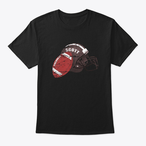 American Football Scott Black T-Shirt Front