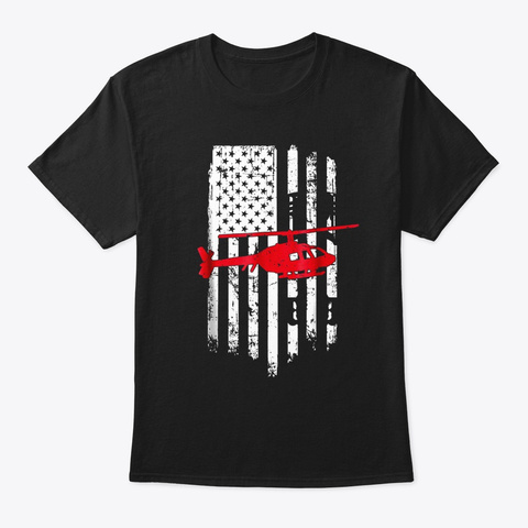 Patriotic Helicopter Flag T-shirt Helico
