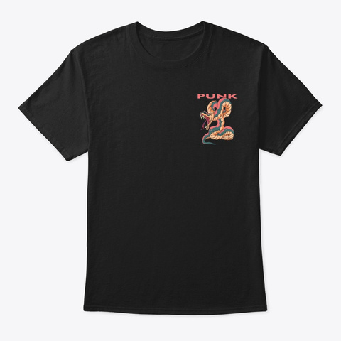 Punk   Snake Black T-Shirt Front