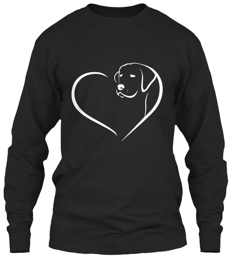 I Love Labrador Black T-Shirt Front