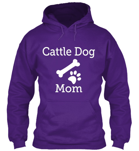 Cattle Dog Mom Purple T-Shirt Front