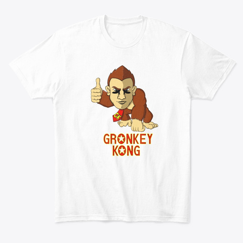 Gronky Kong White T-Shirt Front