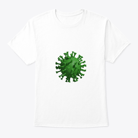 3 D Model Of A Virus White T-Shirt Front