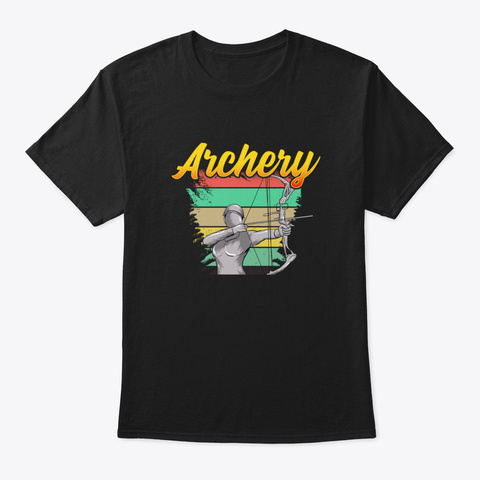 Awesome Archery Shooting Bow Competitive Black T-Shirt Front