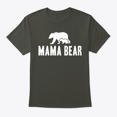Awesome Gift Mama Bear Smoke Gray Maglietta Front