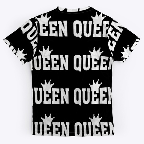 Queen White Tee Black T-Shirt Back