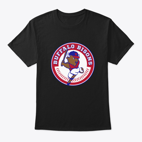 Buffalo Bisons Baseball Black Maglietta Front