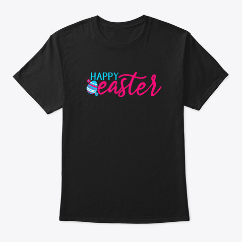 Happy Easter Mofyg Black T-Shirt Front