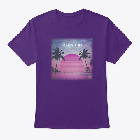 Paradise Palm Purple T-Shirt Front