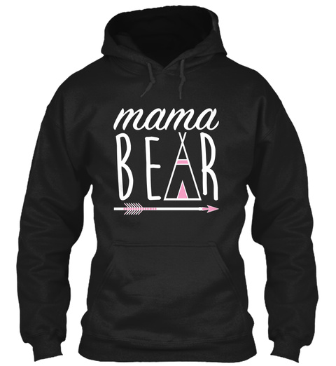 Mama Bear Black T-Shirt Front