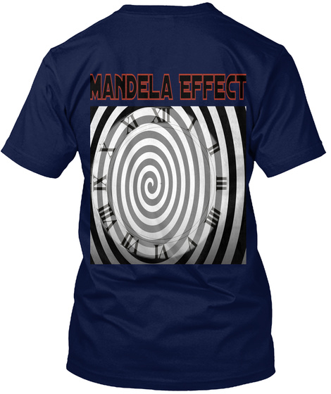 Mandela Effect Navy T-Shirt Back