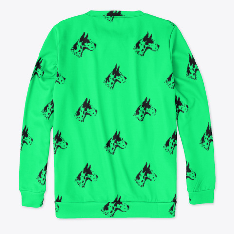 Green Great Dane Pattern Sweatshirt Standard T-Shirt Back