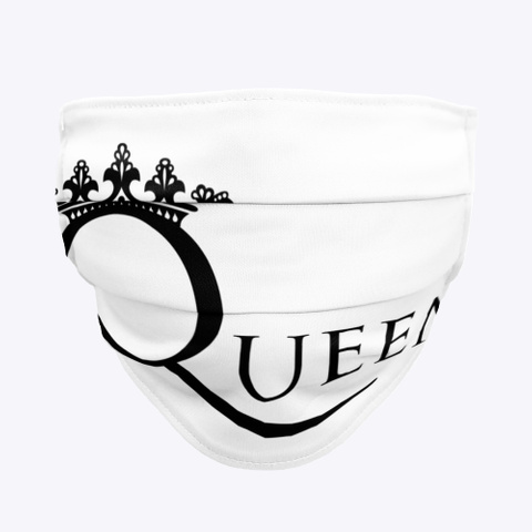 Queen Smooth White Cloth Face Cover Standard T-Shirt Front