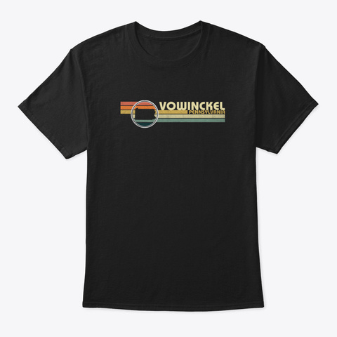 Vowinckel Pennsylvania Vintage 1980 S Sty Black T-Shirt Front