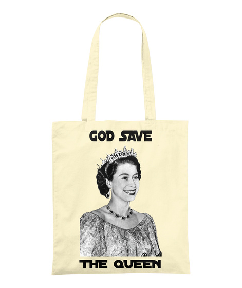 God Save The Queen Natural T-Shirt Front
