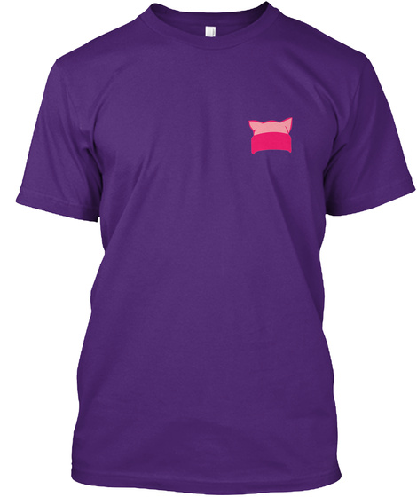 Pink Pussy Hat Within Woman Symbol Purple T-Shirt Front