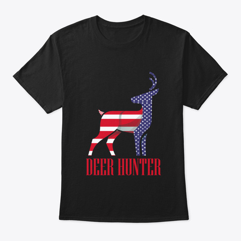 American Deer Hunter Uyjft Black T-Shirt Front