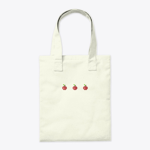 Pixel Art Fruit Bag  Natural Maglietta Back