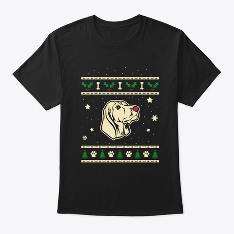 Christmas Black And Tan Coonhound Gift Black T-Shirt Front