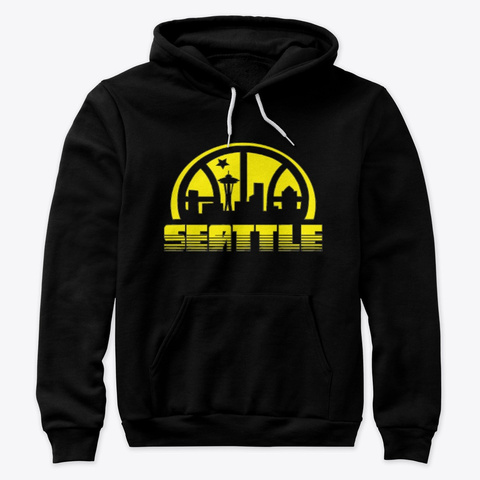 Seattle Is Awesome! Black T-Shirt Front