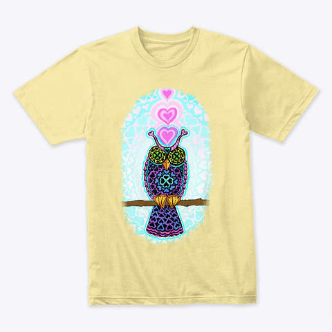 Love Owl Banana Cream T-Shirt Front