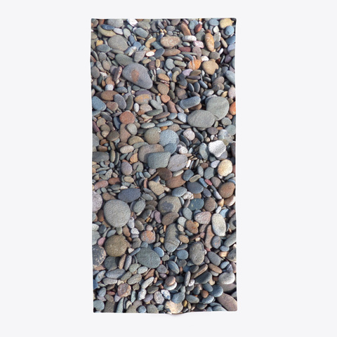 Pebbles On Beach Towel Standard Kaos Front