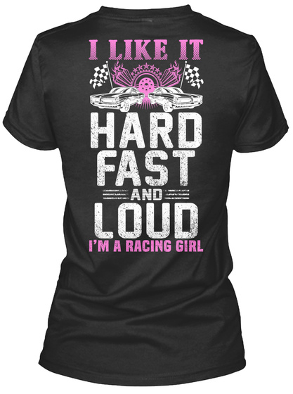 Hard Fast And Loud! Black áo T-Shirt Back