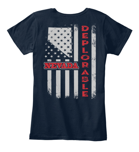 Nevada Deplorable New Navy T-Shirt Back