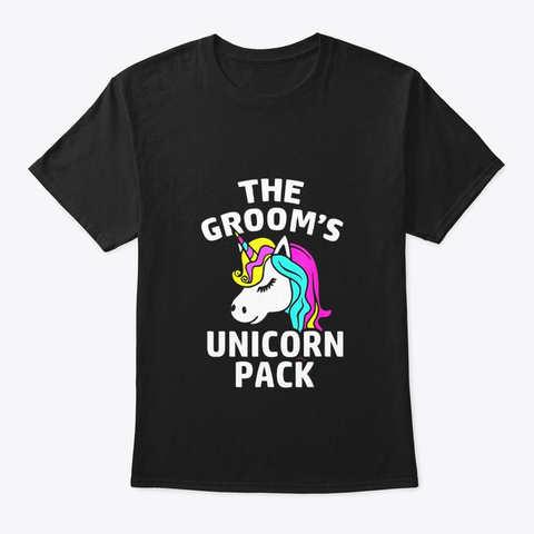 Lgbt Pride Gay Bachelor Party Unicorn Black T-Shirt Front