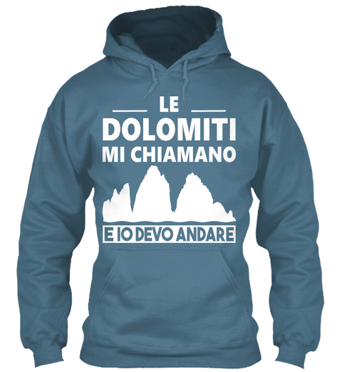 Le Dolomiti Mi Chiamono Eio Devo Andare Airforce Blue T-Shirt Front