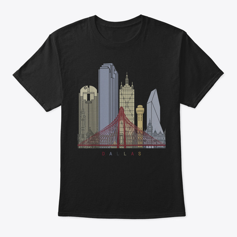 Dallas Texas T Shirt81 Black Camiseta Front