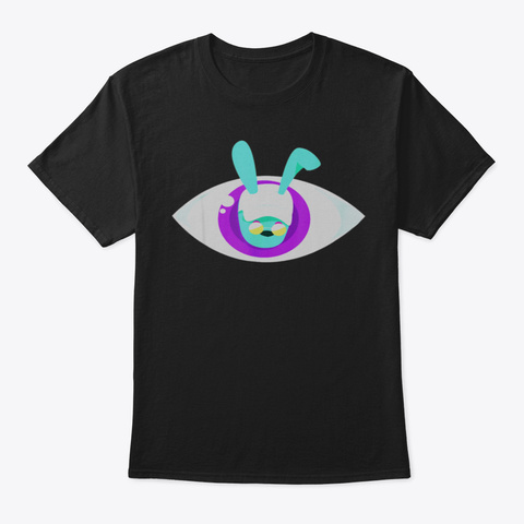 Bad Easter Bunny Big Eyes Shirt57 Black T-Shirt Front