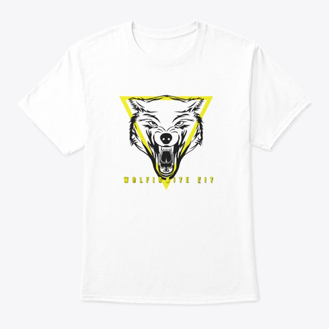 Wolf Ignite Fit White T-Shirt Front