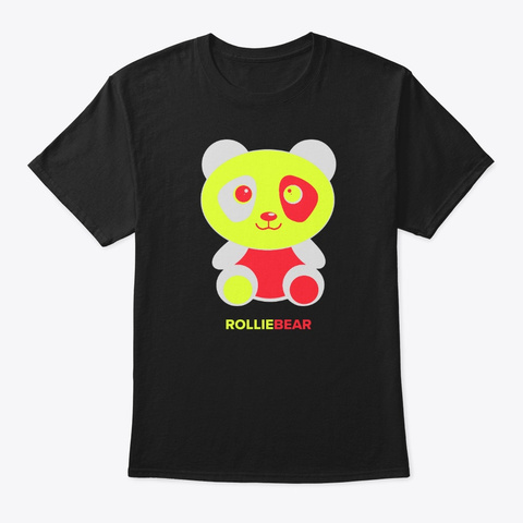 Rollie Bear Black T-Shirt Front