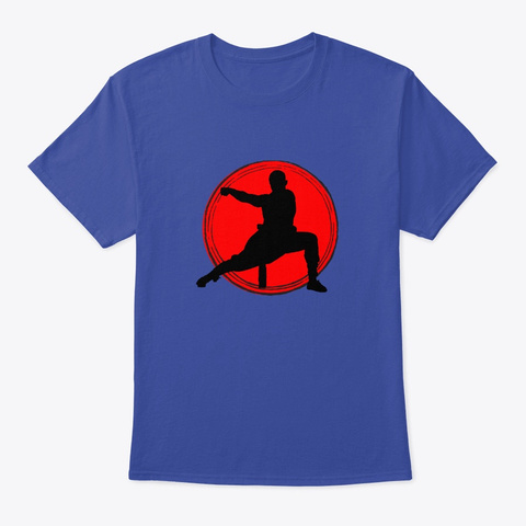 Shaolin Kung Fu   Martial Arts Design Deep Royal T-Shirt Front