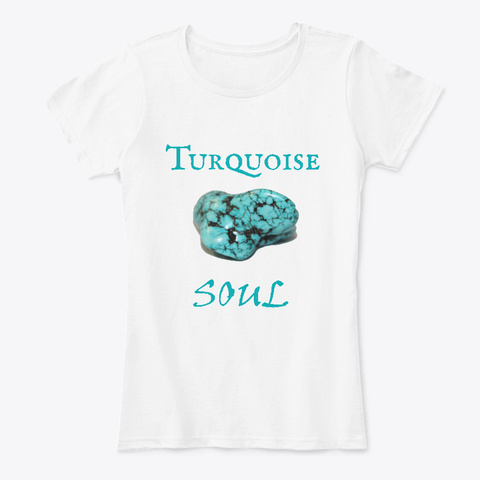 Turquoise Soul   December Birthstone White áo T-Shirt Front