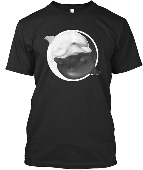 Yin Yang Dolphin   Ltd. Edition Black T-Shirt Front