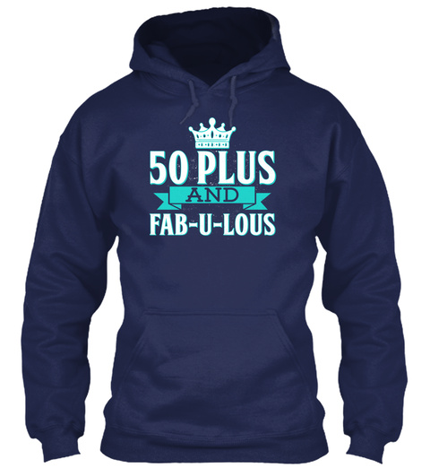 50 Plus And Fab U Lous Navy T-Shirt Front