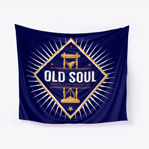 Old Soul   Tapestry Dark Navy T-Shirt Front