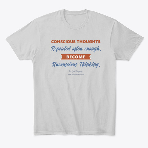 Conscious Thoughts Light Heather Grey  T-Shirt Front