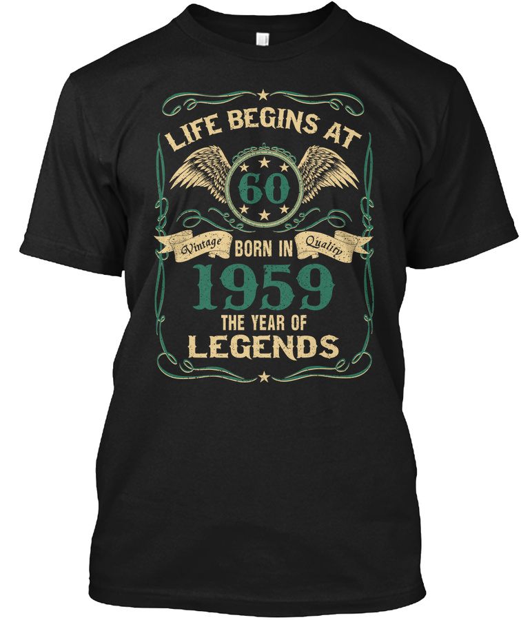 Life Begins At 60 1959 Unisex Tshirt