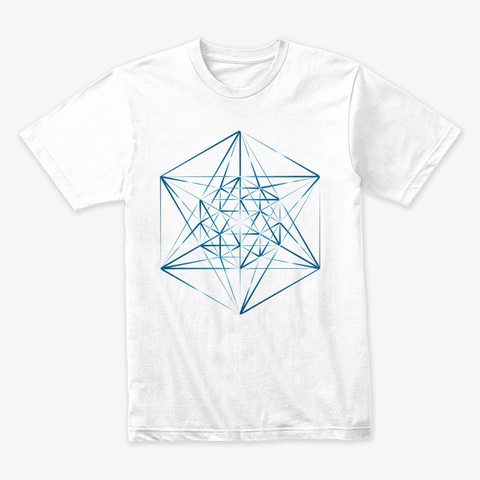 Vector Matrix Series   Sharp Blue White T-Shirt Front