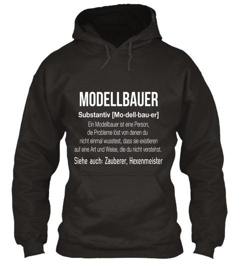Modellbauer Substantic [Mo Dell Bau Er] Siehe Auch:Zauberer,Hexenmeister Jet Black T-Shirt Front