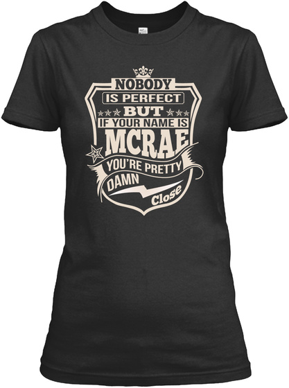 Nobody Perfect Mcrae Thing Shirts Black T-Shirt Front