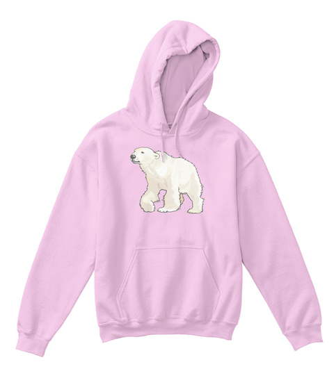 Kids Polar Bear Conservation Light Pink T-Shirt Front