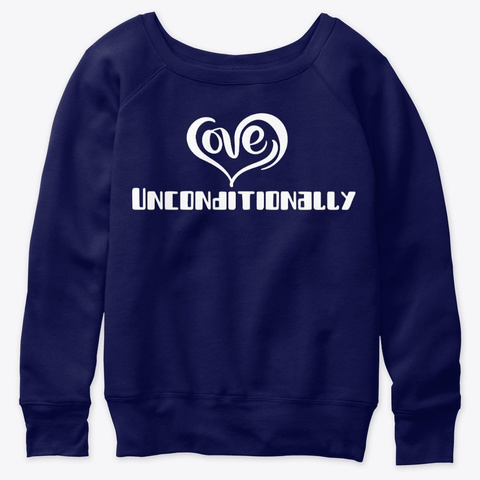 Love Unconditionally Navy  T-Shirt Front