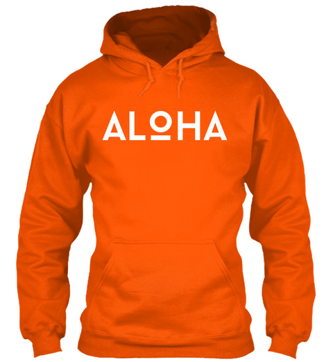 Aloha Safety Orange T-Shirt Front