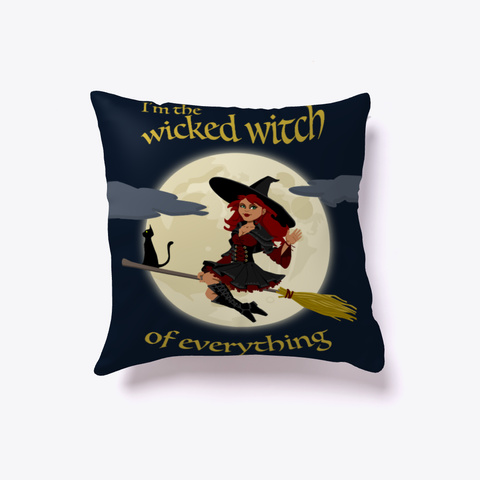 Wicked Witch   Halloween Pillow White Kaos Front