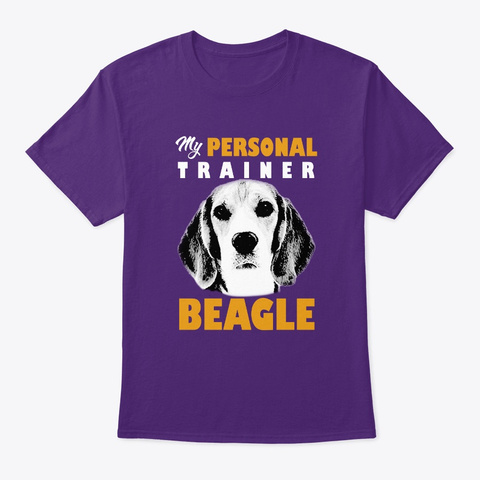 Personal Trainer Is Beagle T Shirt Purple Camiseta Front
