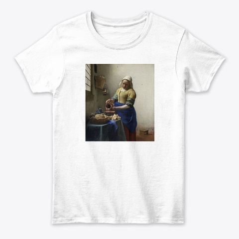 Vermeer Art Work White T-Shirt Front